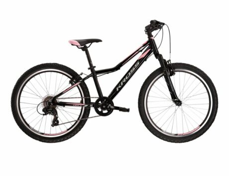 Bicicletă Kross Lea JR 1.0 24" Black Grey Pink 2022