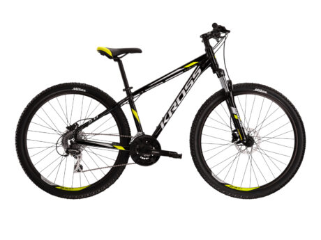 Bicicletă Kross Hexagon 5.0 Black Lime Grey 27.5" 2022