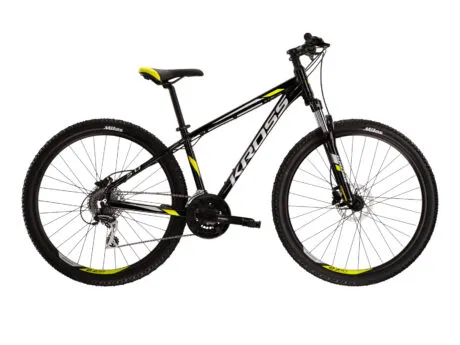 Bicicletă Kross Hexagon 5.0 Black Lime Grey 27.5" 2022