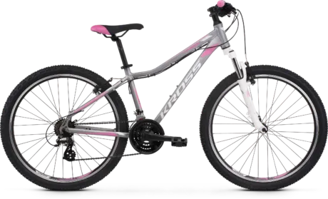 Bicicletă Kross Lea 2.0 D Silver White Pink 27,5" 2022