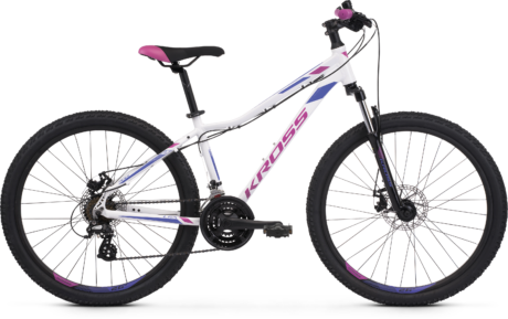 Bicicletă Kross Lea 3.0D 27,5" White Purple Glossy 2022