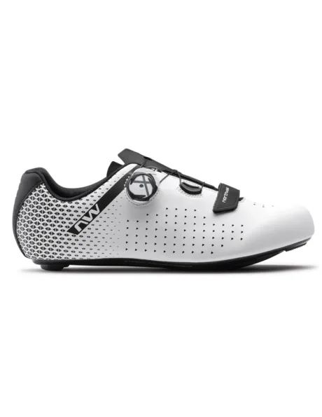 Pantofi ciclism Northwave Road Core Plus 2 White Black